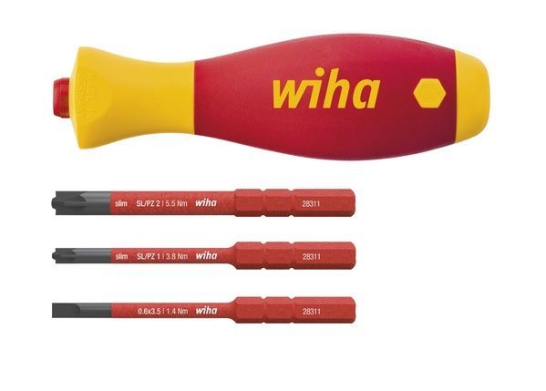 Отвертка с комплектом бит SoftFinish&reg; slimVario electric Wiha 43449 43449 фото
