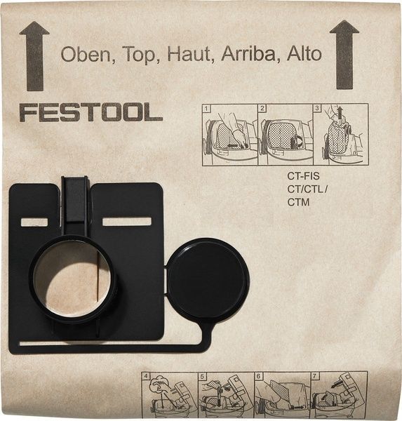 Мешок-пылесборник FIS-CT 44/5 (5 штук/упаковка) Festool 452972 452972 фото