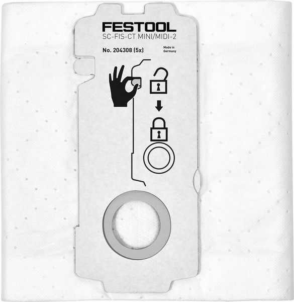 Мешок-пылесборник SELFCLEAN SC-FIS-CT MINI/MIDI-2/5/CT15 Festool 204308 204308 фото