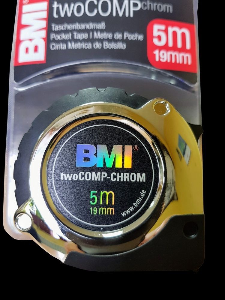Рулетка измерительная 5 метров twoCOMP-CHROM BMI 475541221 475541221 фото