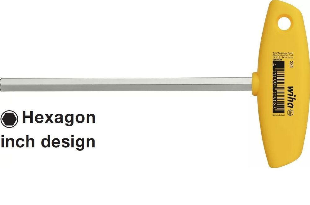 Викрутка HEX 5/16" x 150 мм з Т-подібною ручкою для гвинтів із внутрішнім дюймовим шестигранником Wiha 02810 2810 фото