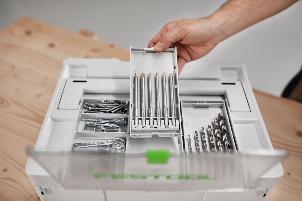 Набір свердел у касеті BKS SYS3 D3-10 CE/W Festool 577396 577396 фото