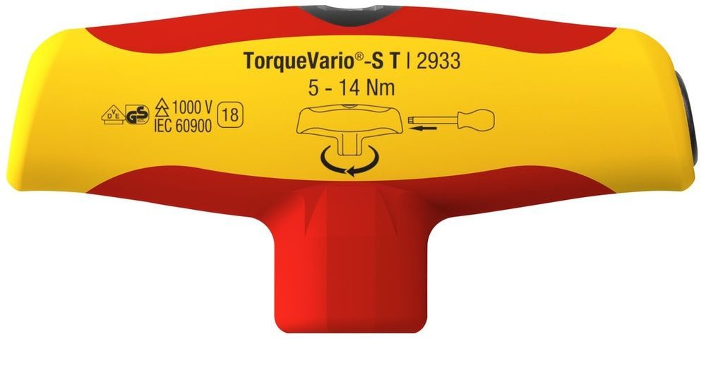 Переходник для торцевого ключа 1/4" с Т-образной рукояткой TorqueVario&reg;-ST electric Wiha 43634 43634 фото