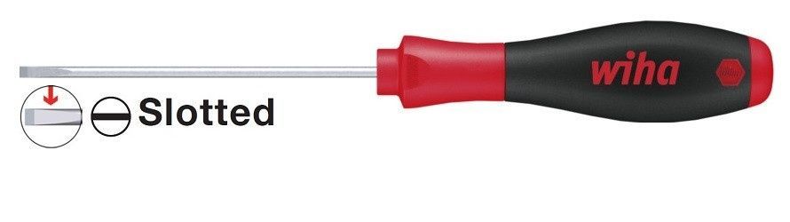Шліцева викрутка SL 4.5 х 80 мм для електриків кругле жало SoftFinish Wiha 27753 27753 фото