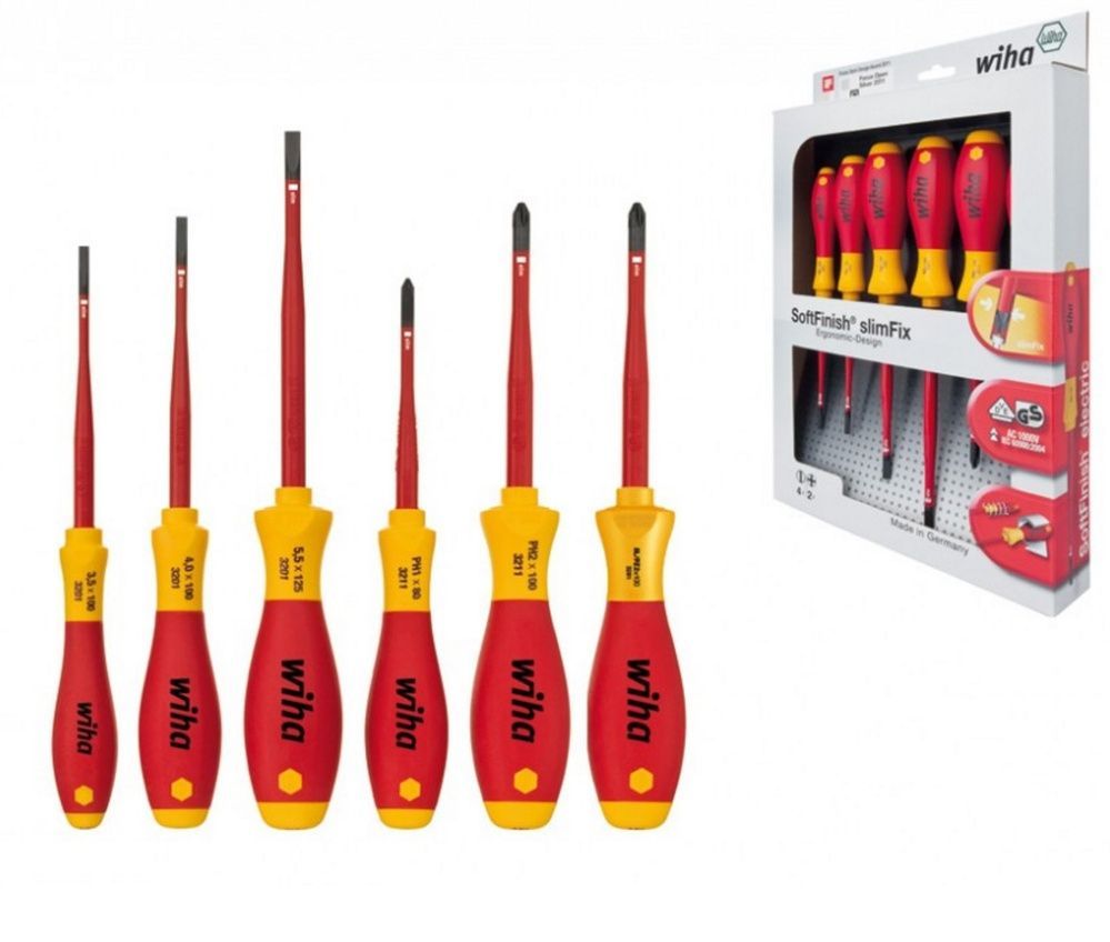 Набір діелектричних викруток SL / PH / SL/PZ SoftFinish electric slimFix Xeno Wiha 38362 38362 фото