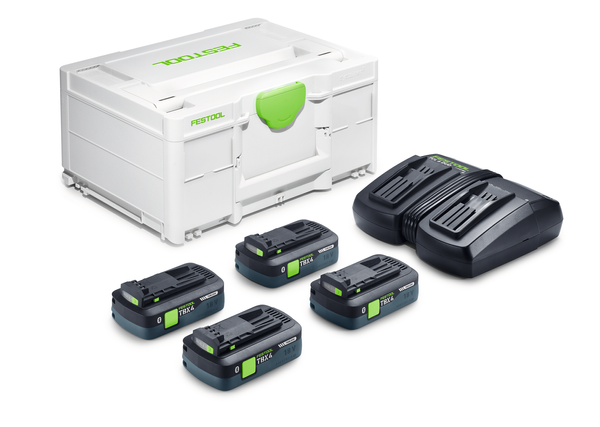 Енергетичний комплект Energie-Set SYS 18V 4xTBX4/TCL6DUO Festool 578823 578823 фото
