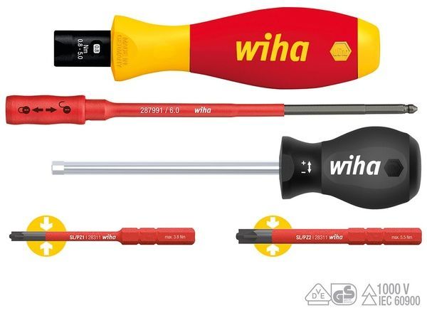 Динамометрическая отвертка 0.8-5.0 Нм с slimBit electric SL/PZ1 SL/PZ2&nbsp;TorqueVario-S electric Wiha 38074 38074 фото