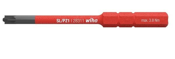 Бита SL/PZ1 SoftFinish electric slimBit для зажимных винтов &bdquo;плюс&ldquo; и &bdquo;минус&ldquo; (шлиц/PZ) Wiha 34589 34589 фото