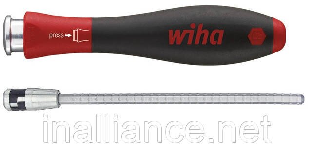 Ручка ергономічна багатокомпонентна з тримачем бітів 4 мм SYSTEM 4 SoftFinish-telescopic Wiha 30374